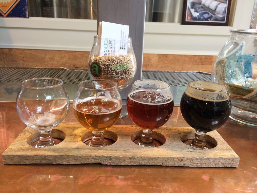 Colorful beer glasses 